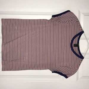 BLUE AND RED STRIPED SHIRT (FOREVER 21)